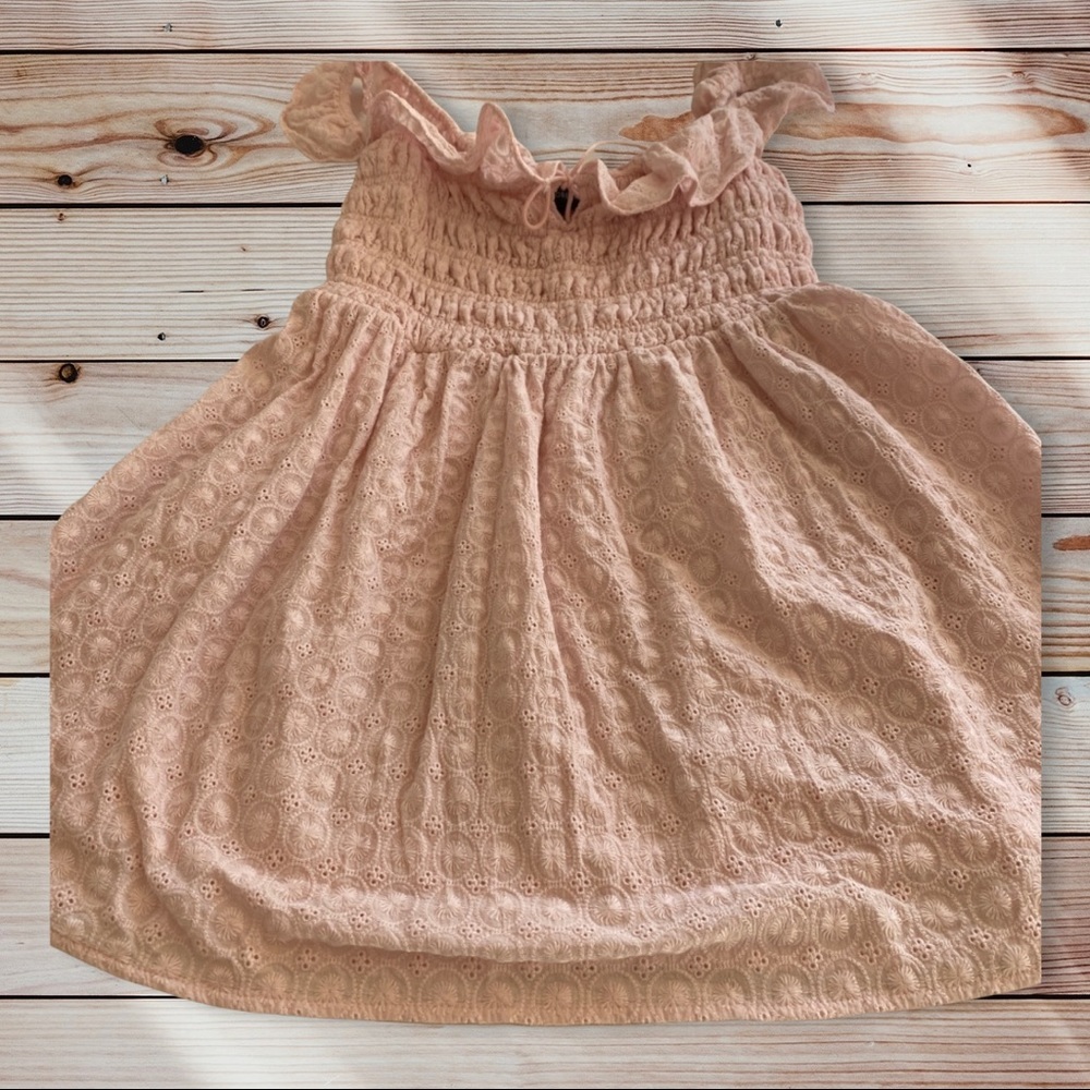 Majorelle Pink Ruffle Sleeve Dress